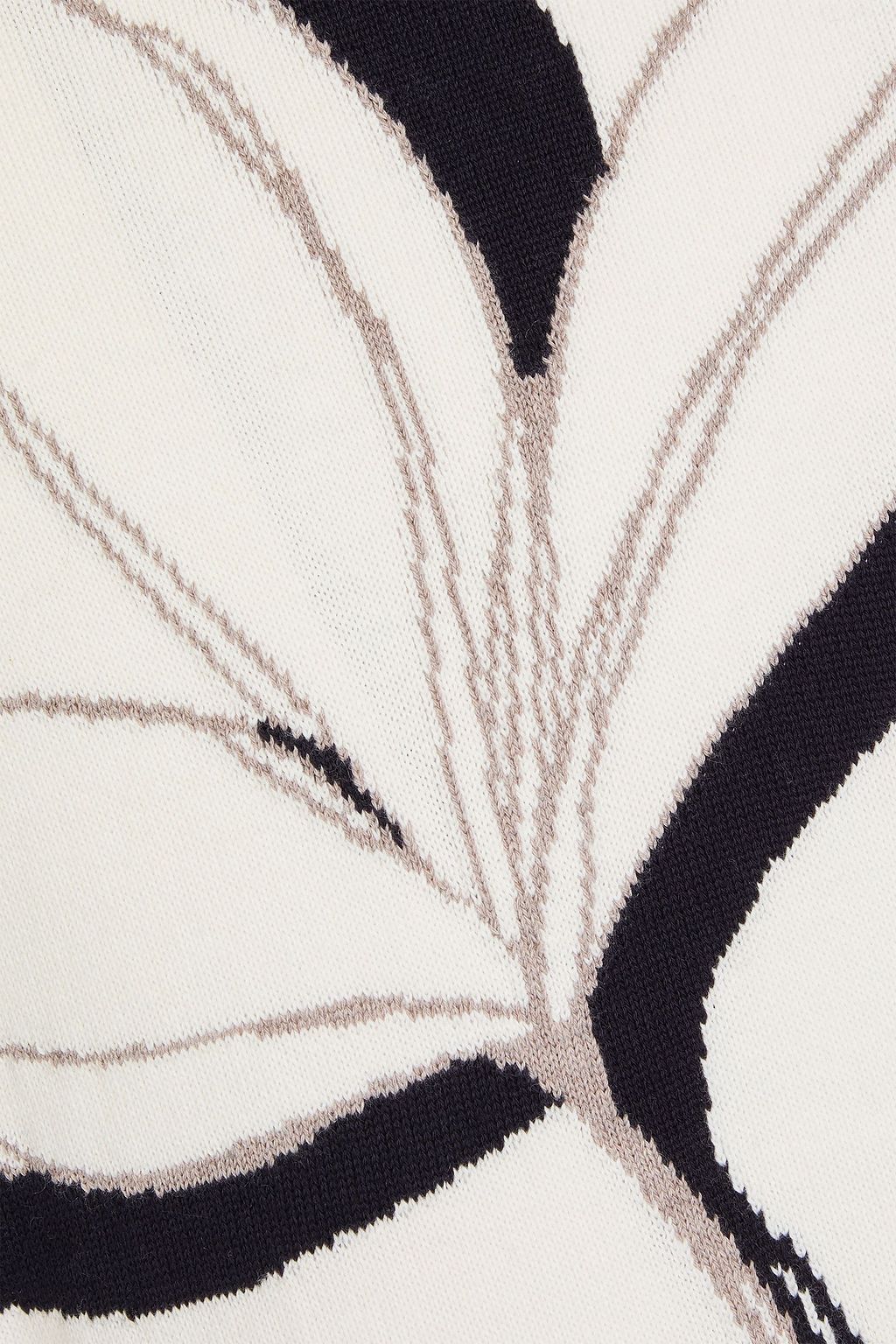 GIORGIO ARMANI Intarsia cotton and cashmere-blend sweater