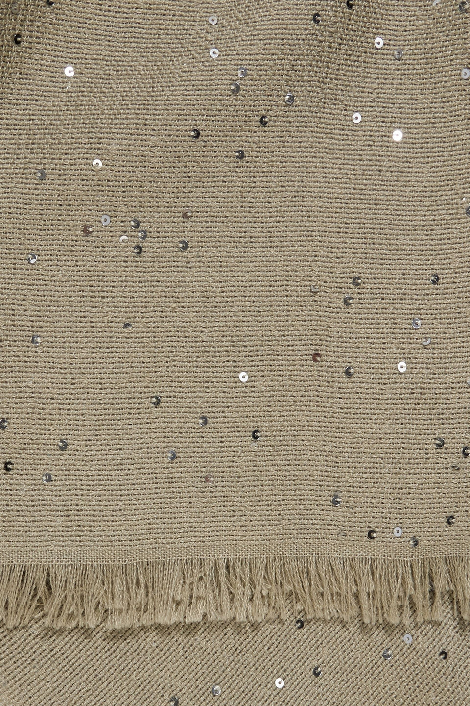 Brunello Cucinelli Sequin-embellished Cashmere And Silk-blend Scarf In Sage Green