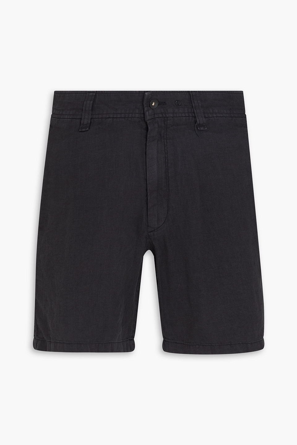 rag & bone - haydon linen shorts - black - 31