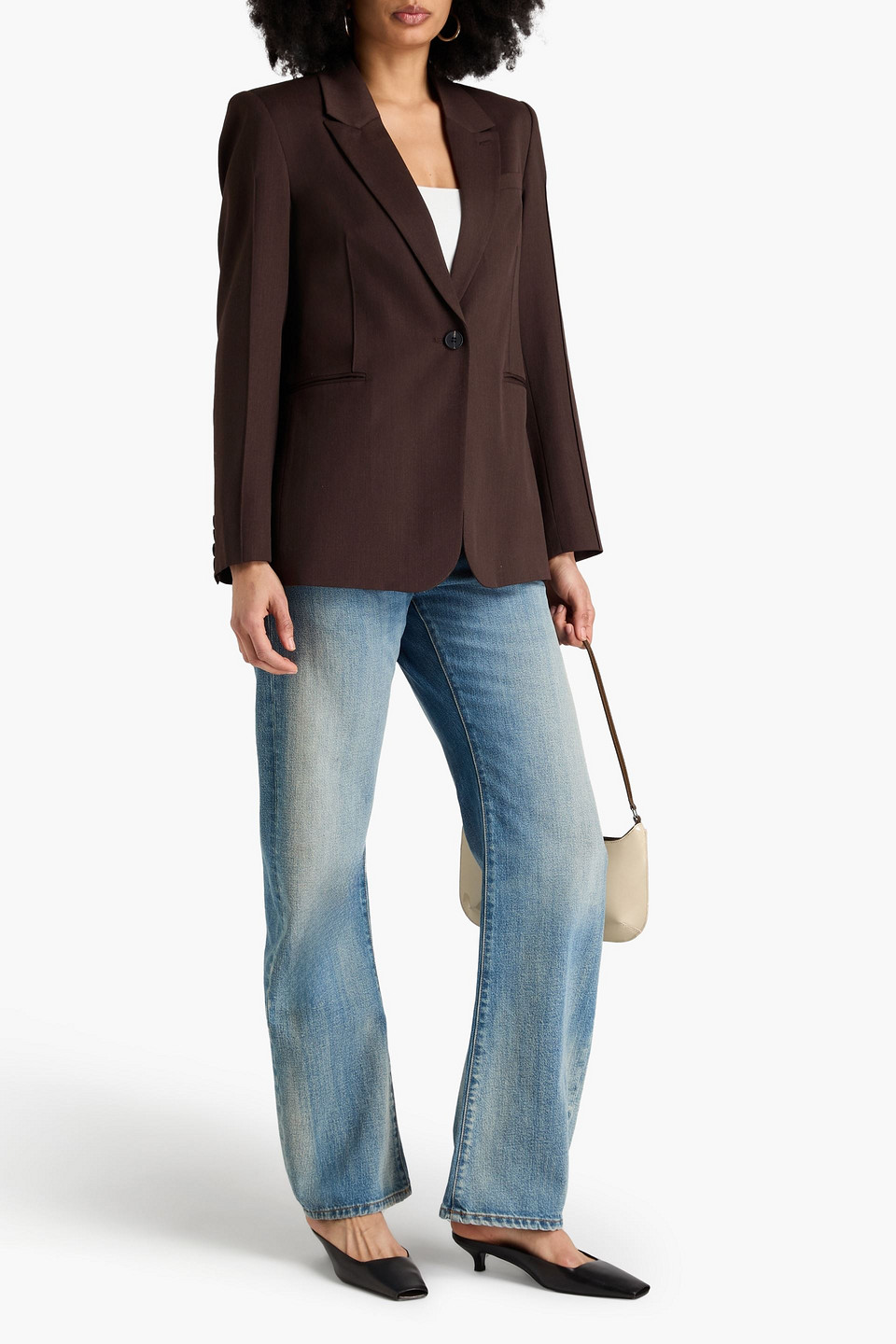 A.emery Maya Blazer Aus Woll-twill In Schokolade