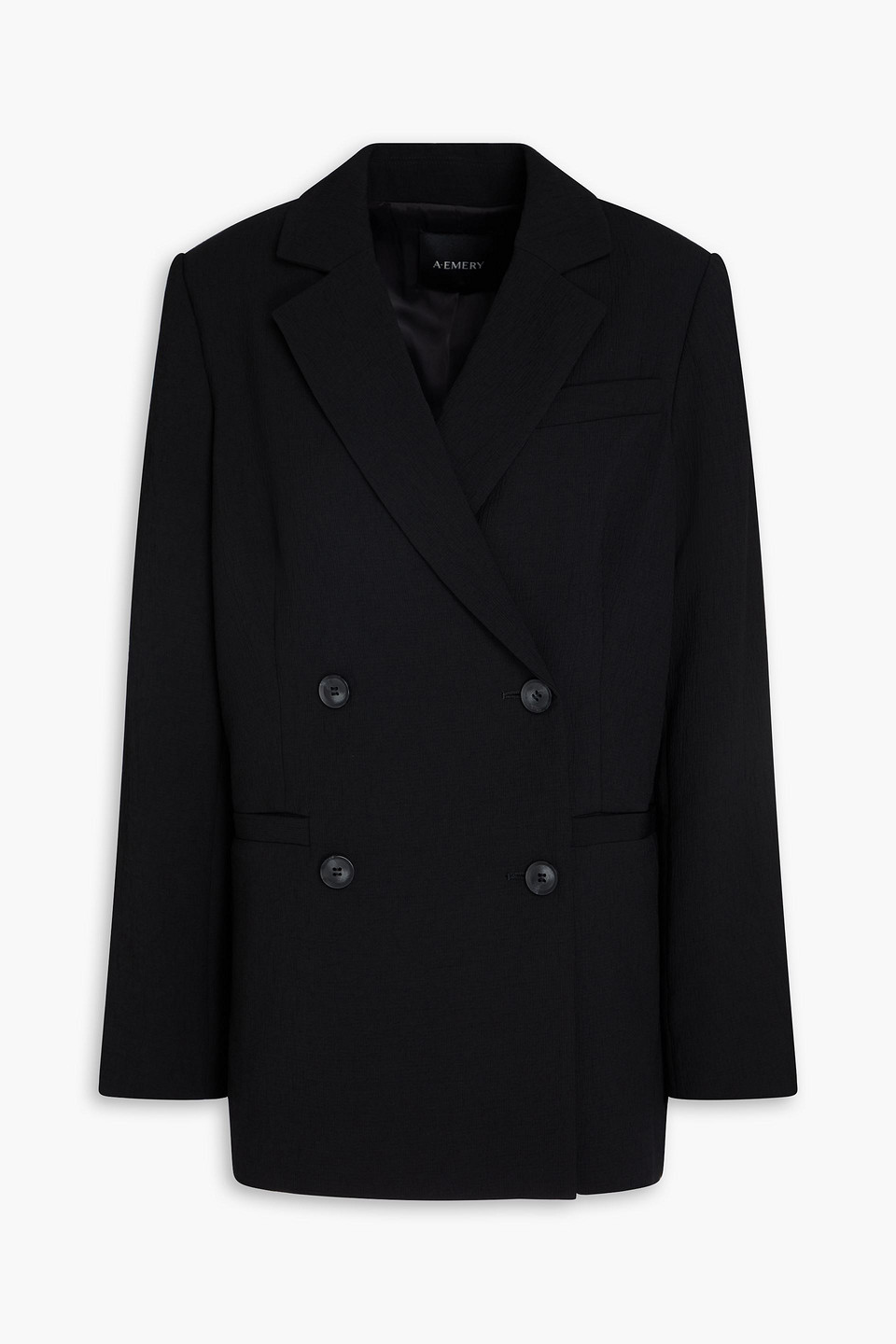 A.emery Belen Doppelreihiger Blazer Aus Krepon In Schwarz