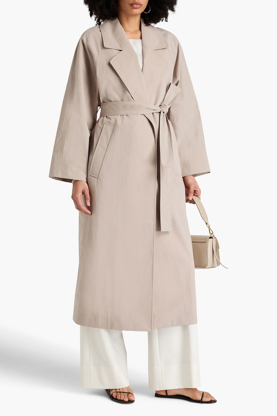 Shop A.emery Fields Cotton-blend Trench Coat In Beige