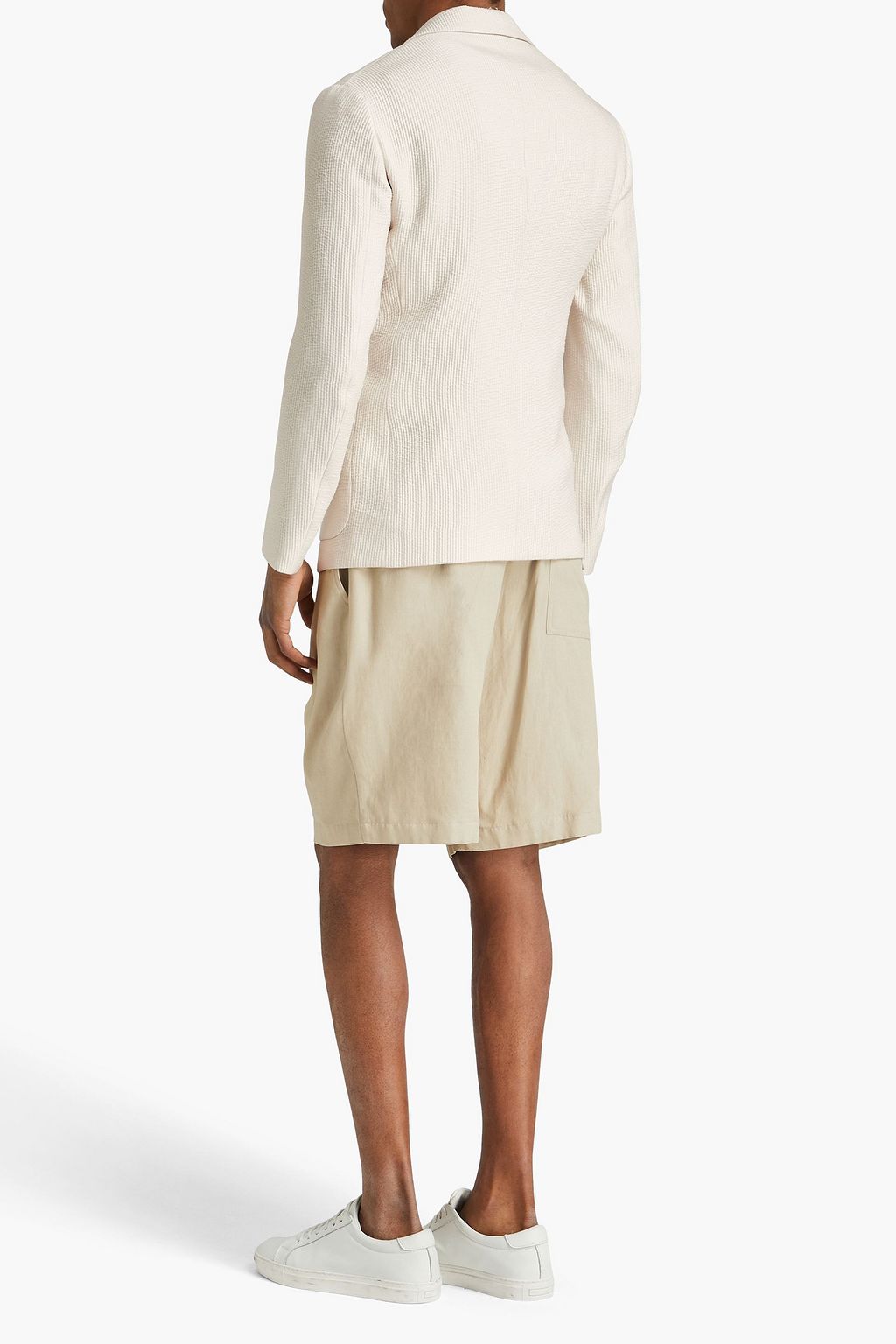 GIORGIO ARMANI Ribbed silk-blend satin-twill blazer