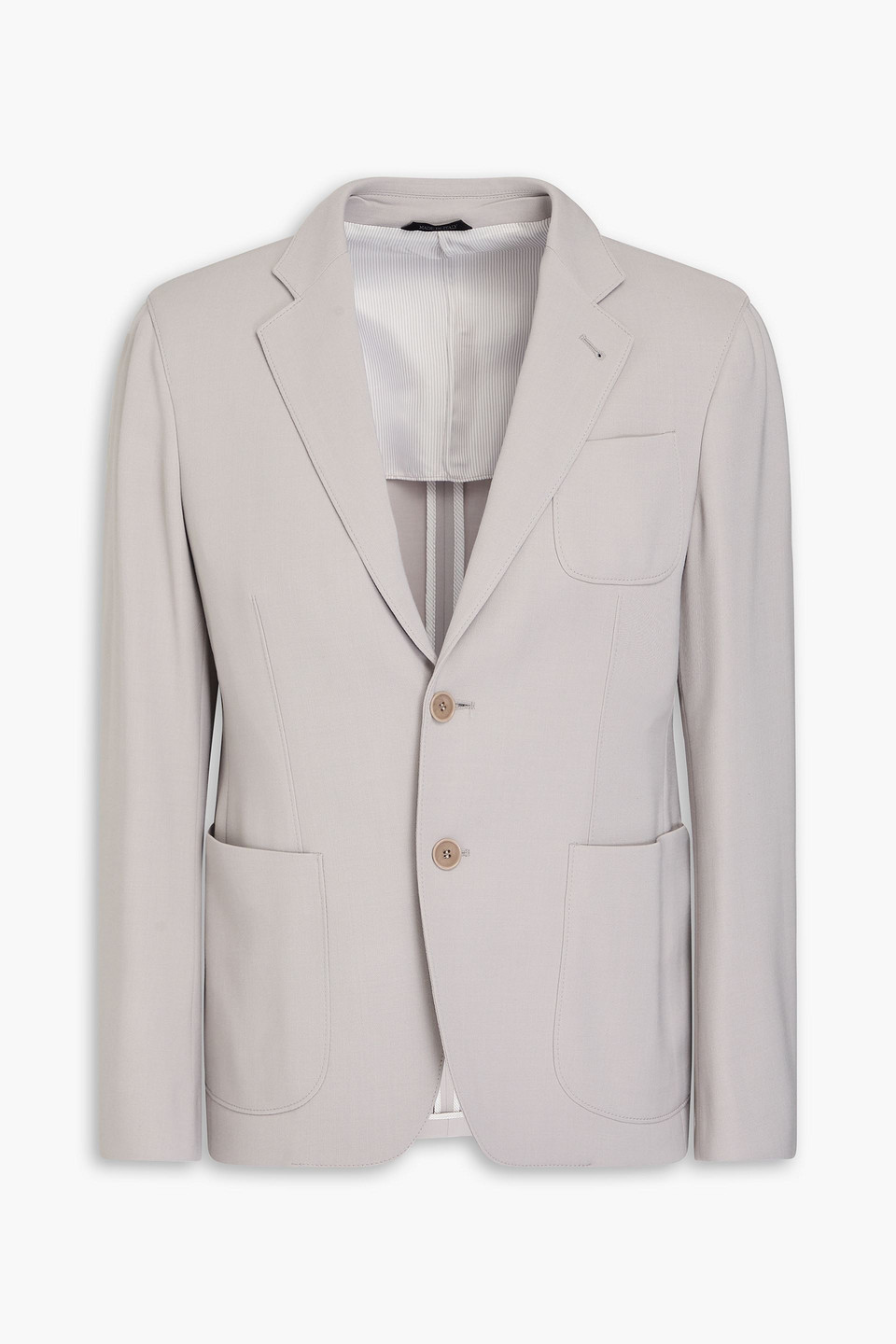 Giorgio Armani Blazer Aus Twill In Hellgrau