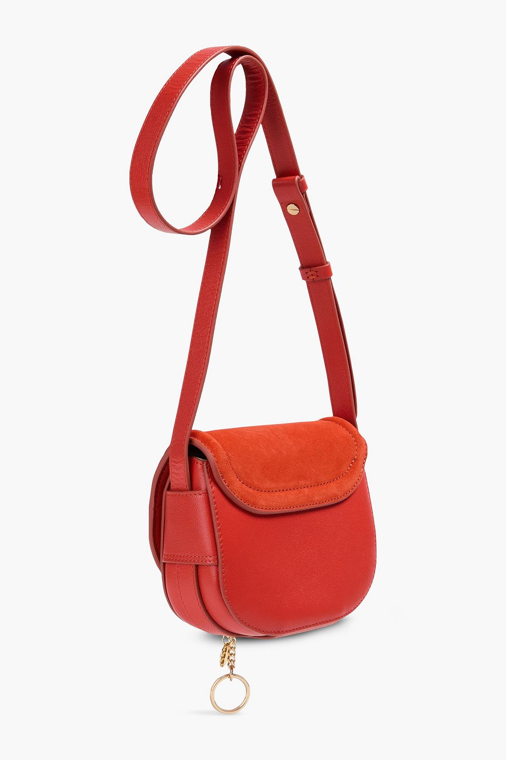SEE BY CHLOÉ Hana suede and pebbled-leather cross-body bag