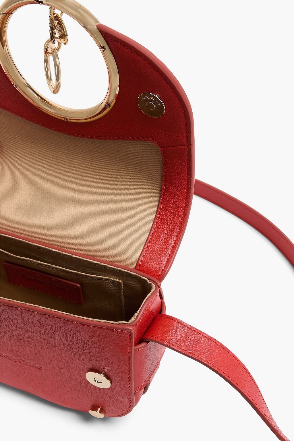 SEE BY CHLOÉ Hana suede and pebbled-leather cross-body bag