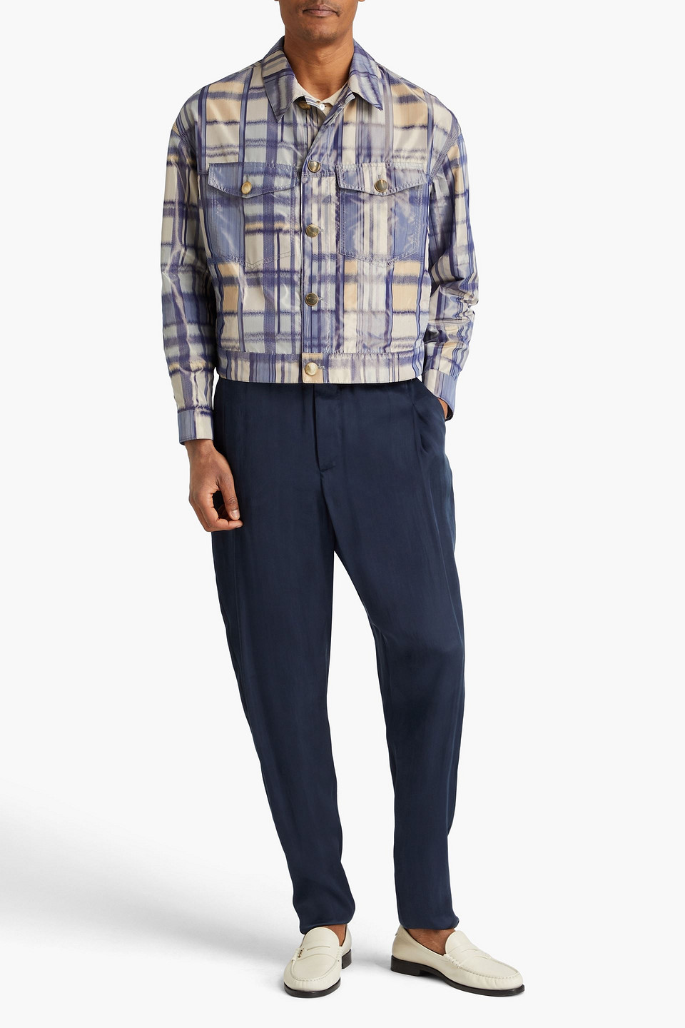 GIORGIO ARMANI CHECKED SHELL SHIRT