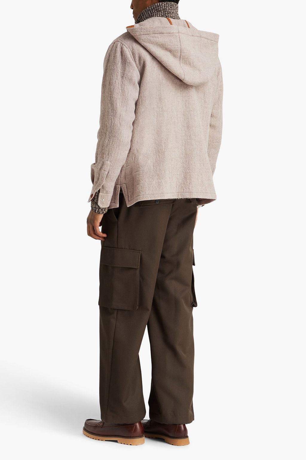 GIORGIO ARMANI 울 후드 재킷