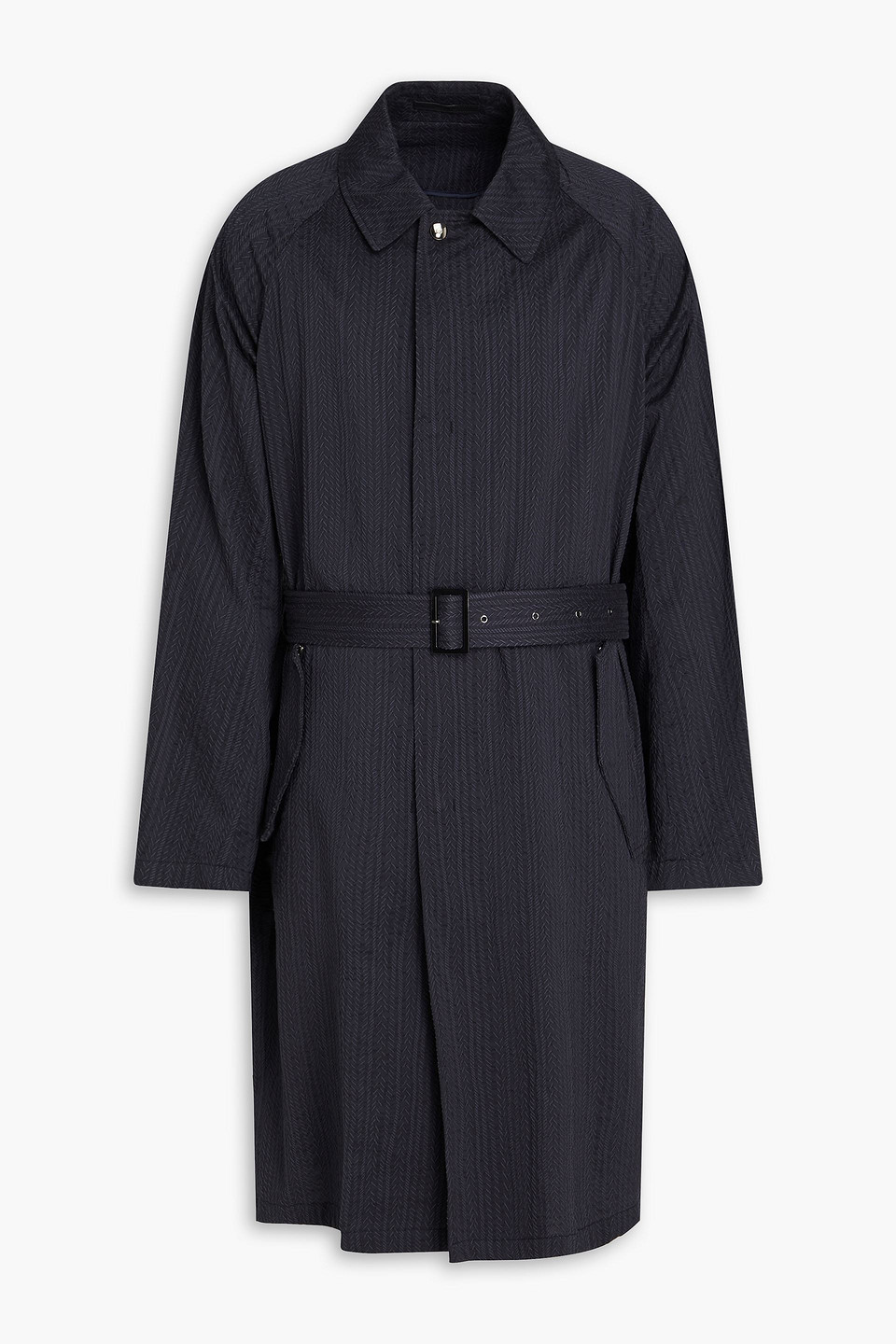 GIORGIO ARMANI BELTED COTTON-BLEND TAFFETA TRENCH COAT