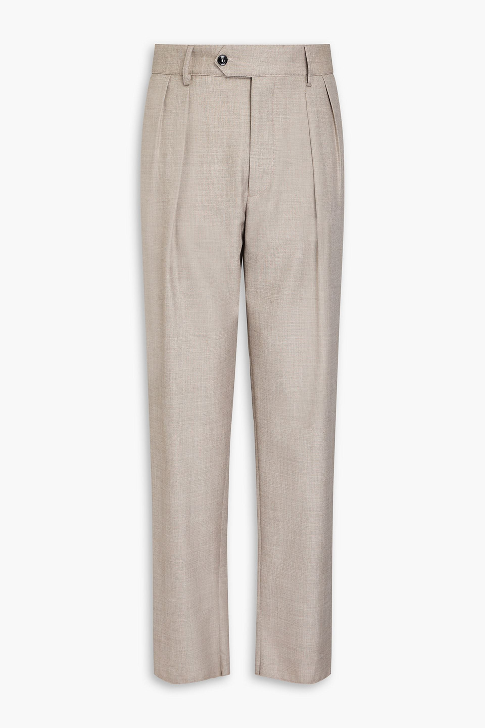GIORGIO ARMANI WOOL, SILK AND LINEN-BLEND PANTS