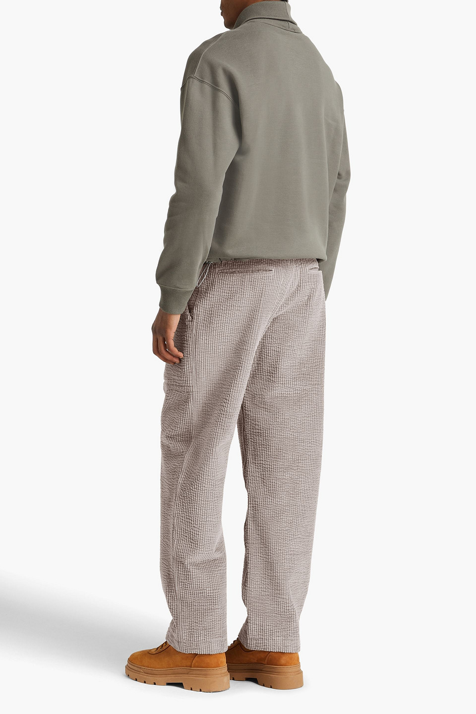 GIORGIO ARMANI COTTON-BLEND CORDUROY PANTS