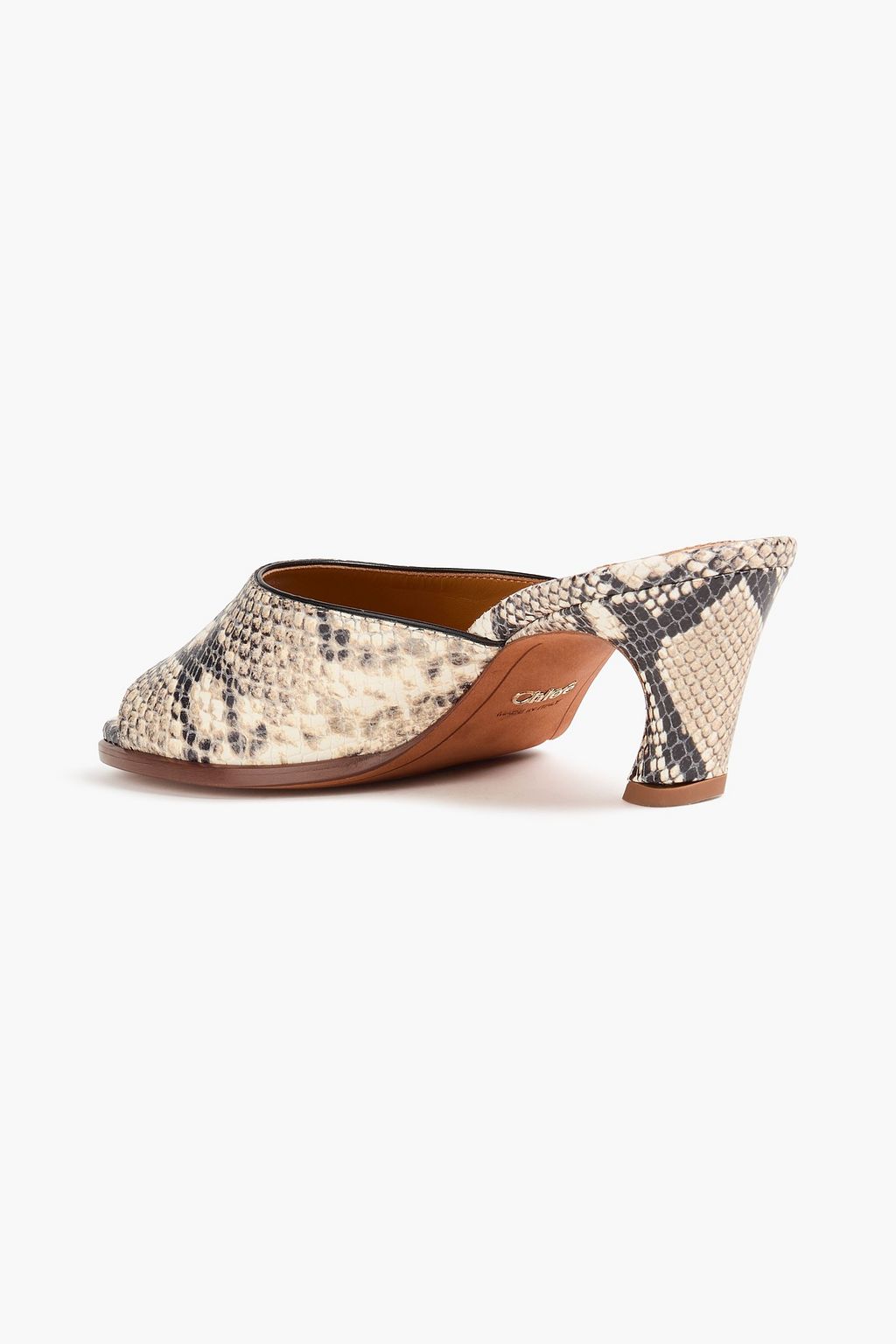 CHLOÉ Oli スネーク風レザー ミュール