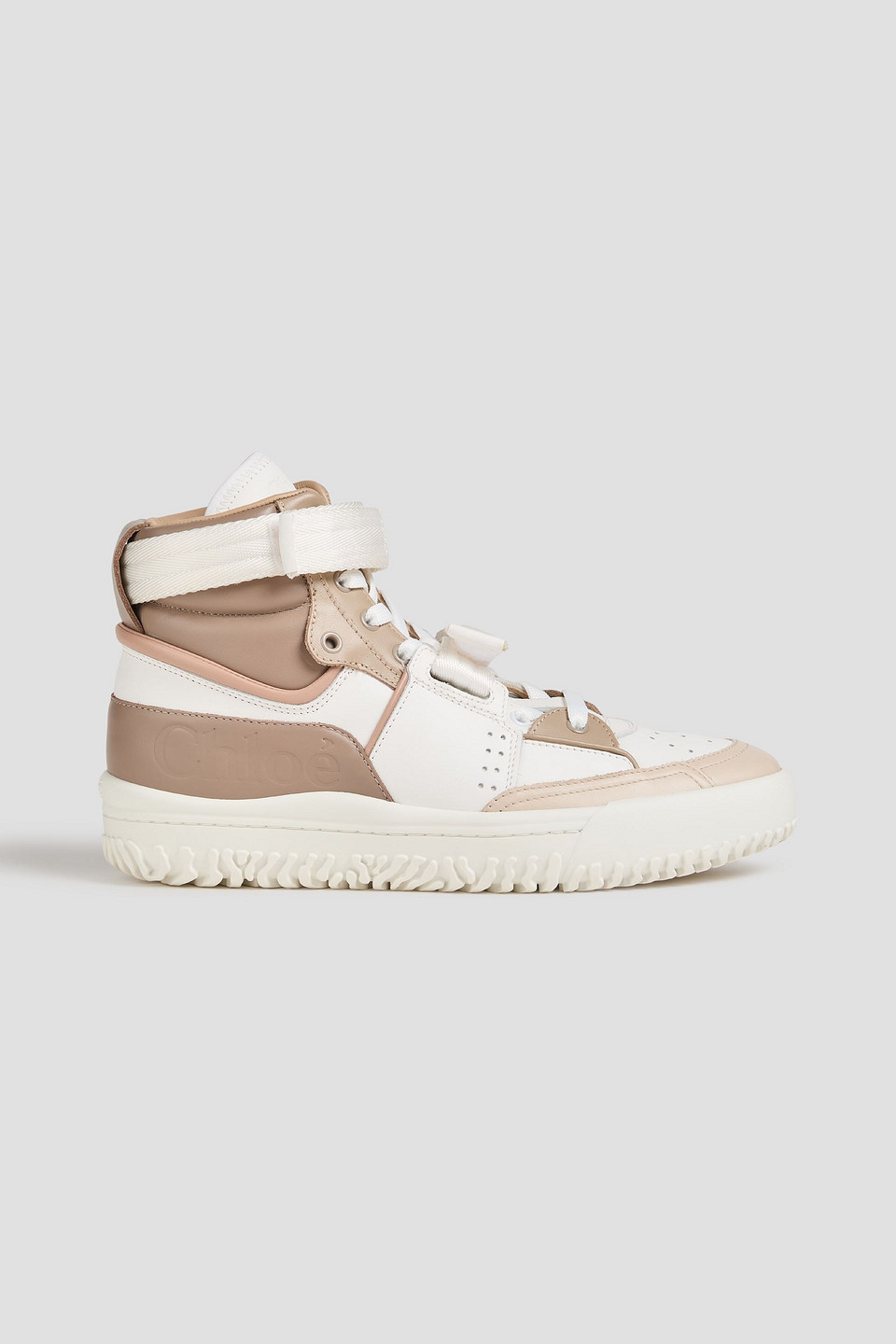 Chloé Franckie High-top-sneakers Aus Leder In Weiss