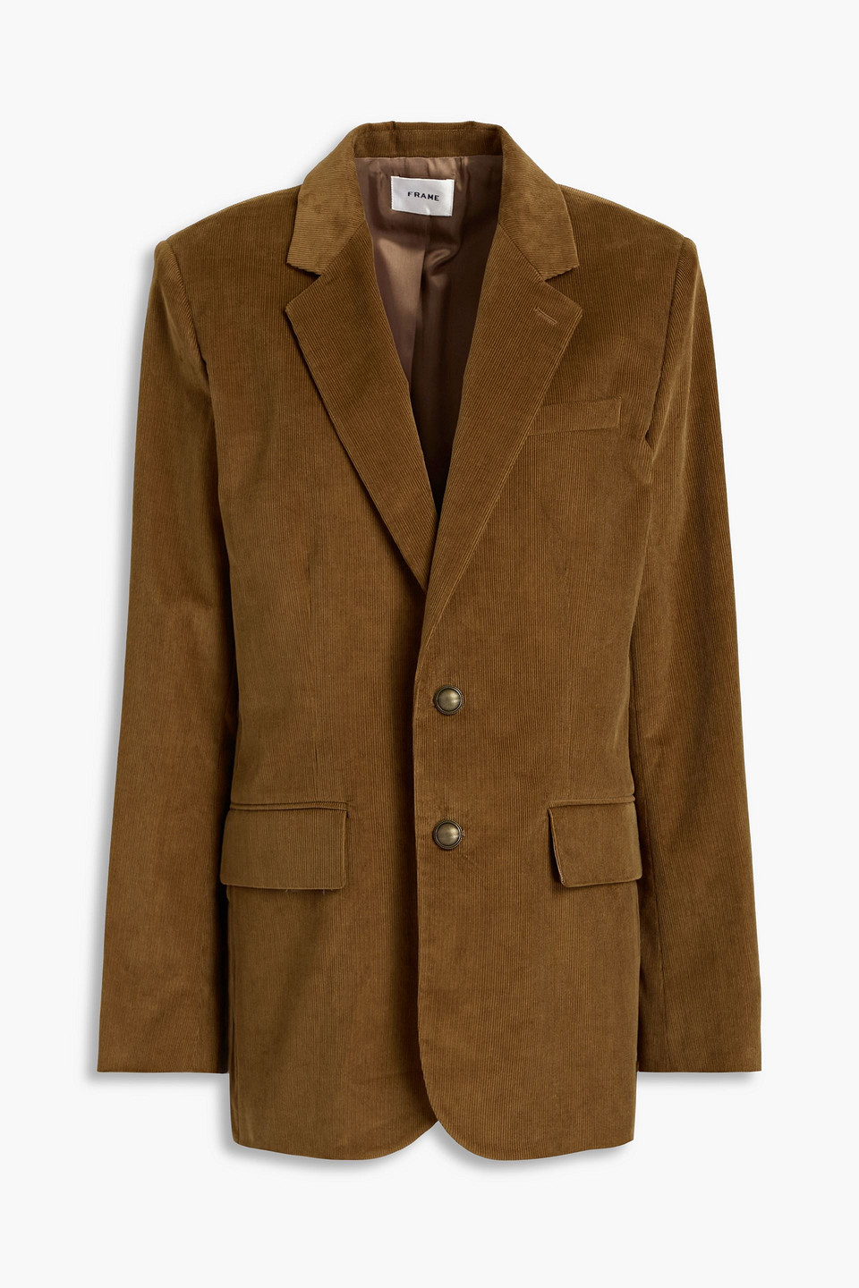 Frame Everyday Blazer Aus Baumwollcord In Hellbraun