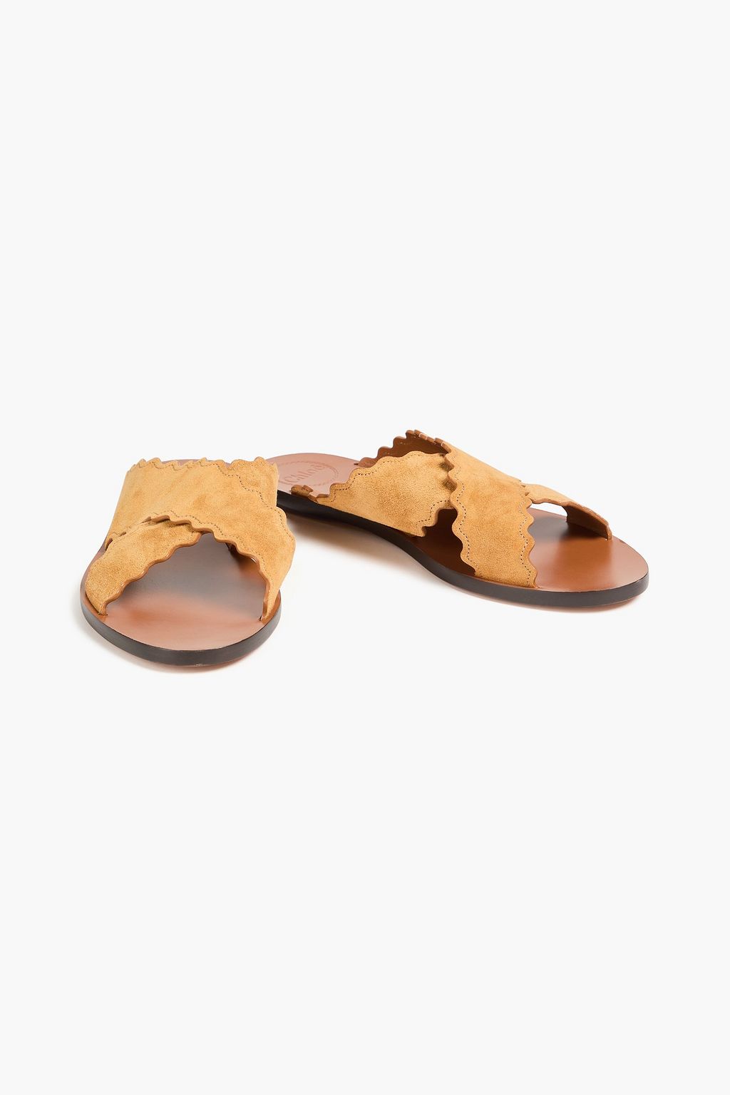 CHLOÉ Scalloped suede sandals
