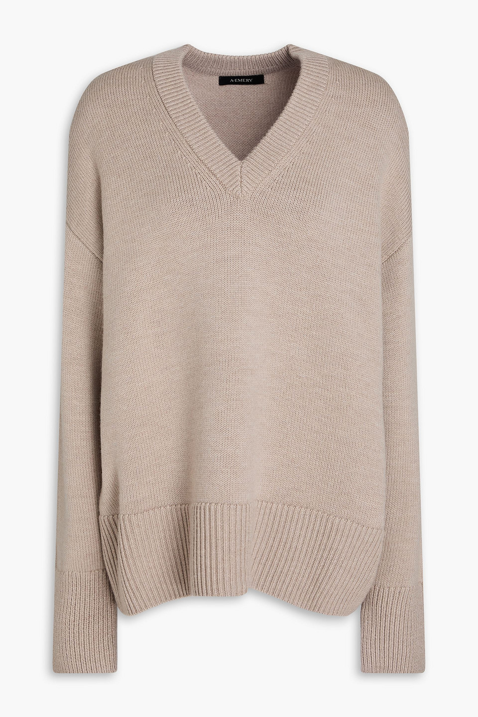A.emery Lewis Merino Wool-blend Sweater In Mushroom