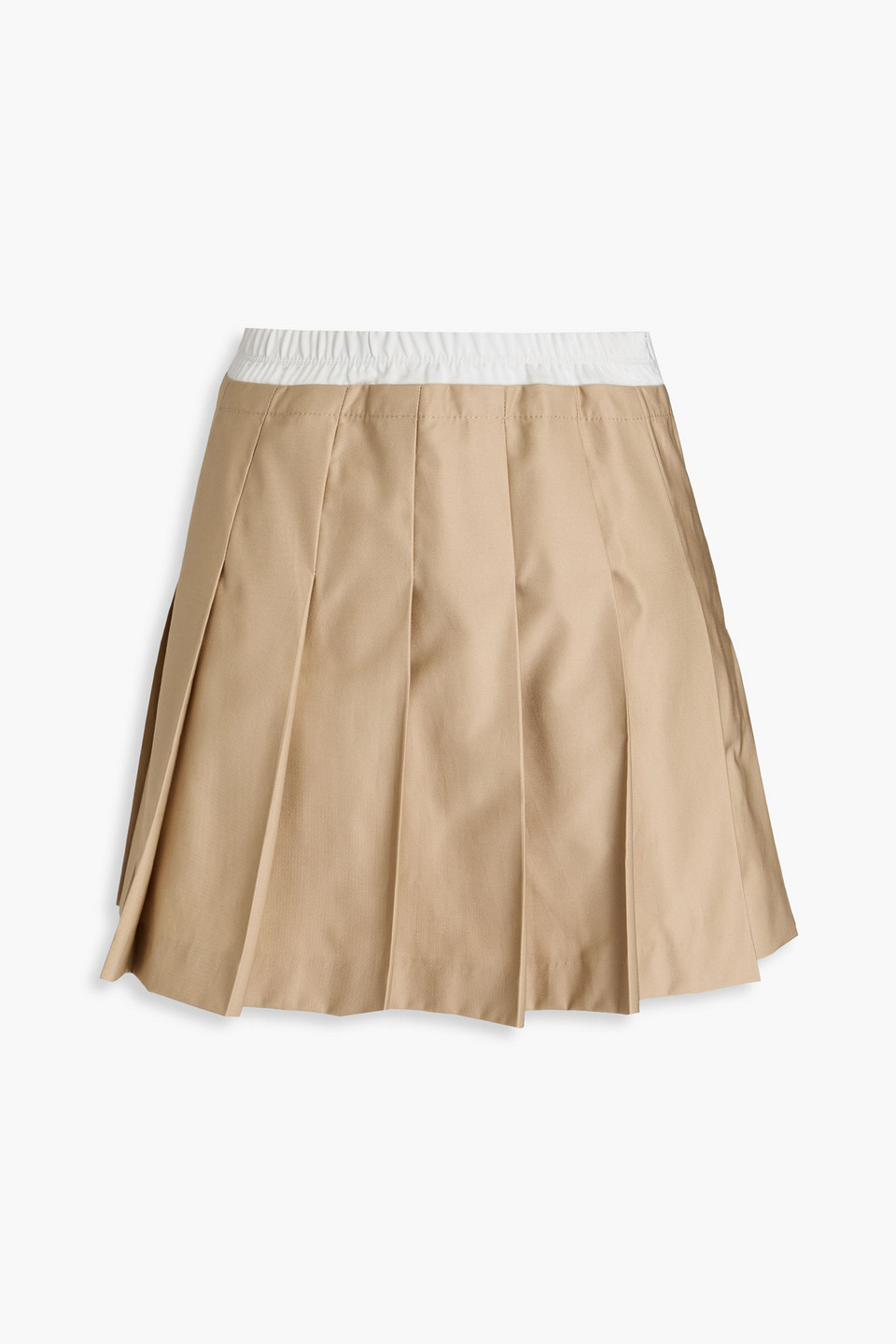 Sandro Minirock Aus Twill Aus Einer Baumwollmischung Mit Falten In Beige
