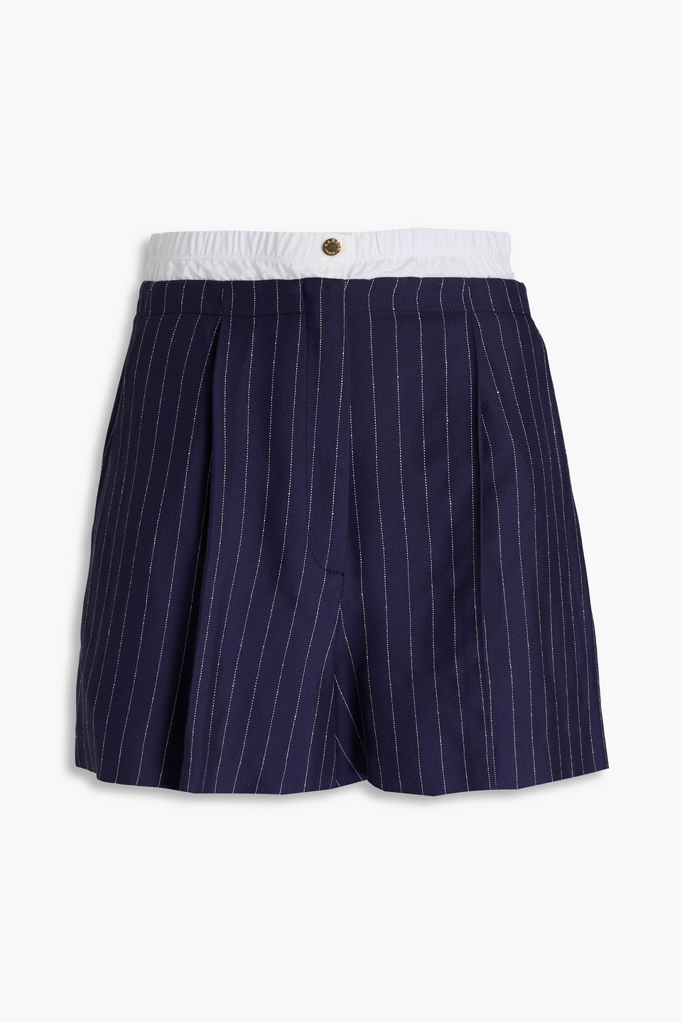Sandro Shorts Aus Twill Mit Nadelstreifen In Marineblau