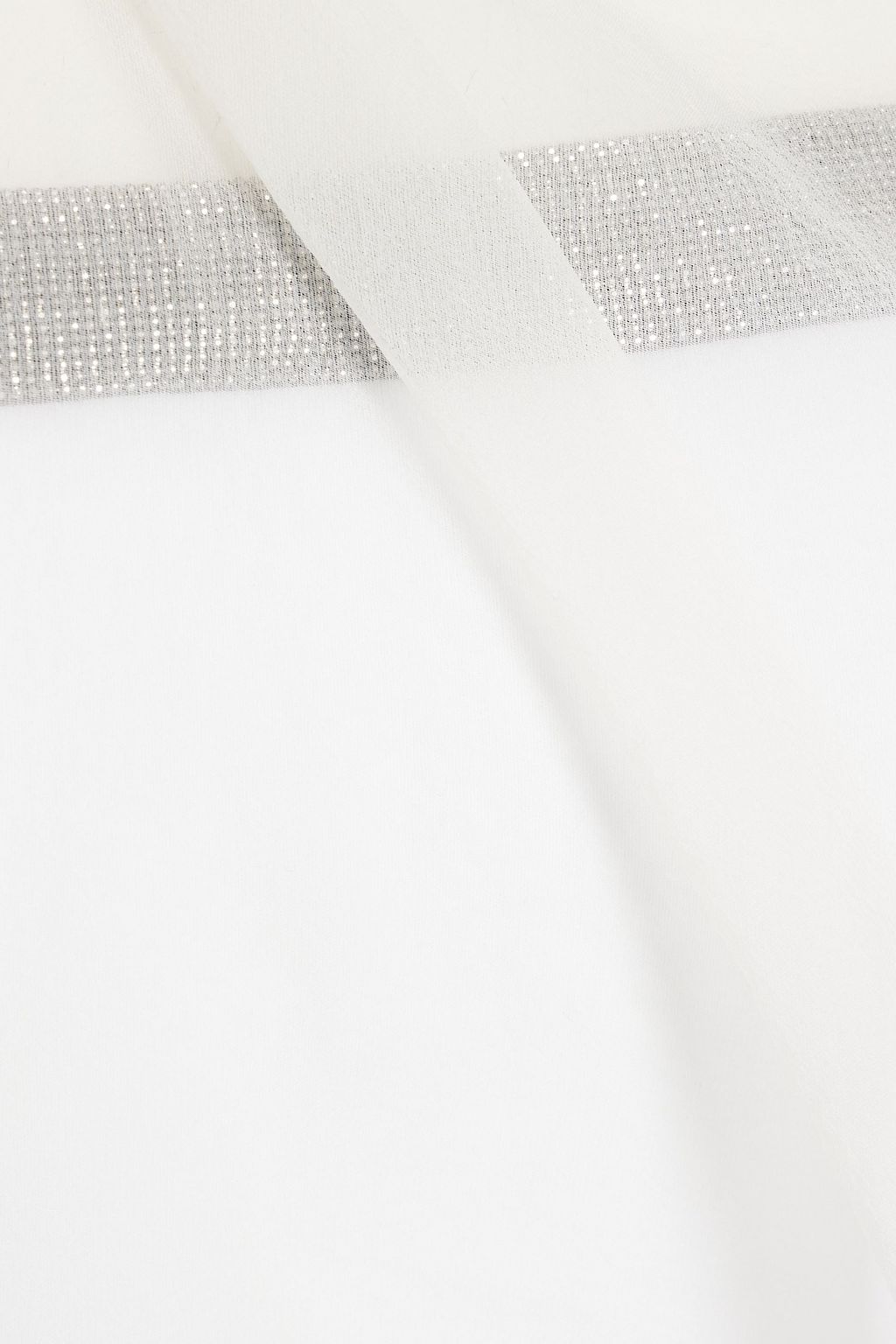 BRUNELLO CUCINELLI Bead-embellished silk-organza top