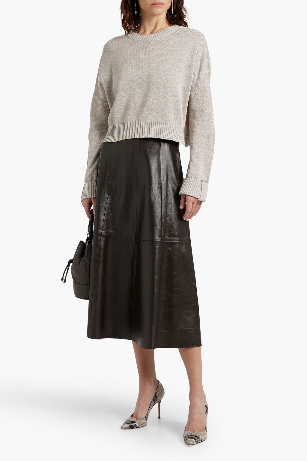 BRUNELLO CUCINELLI Bead-embellished cotton sweater