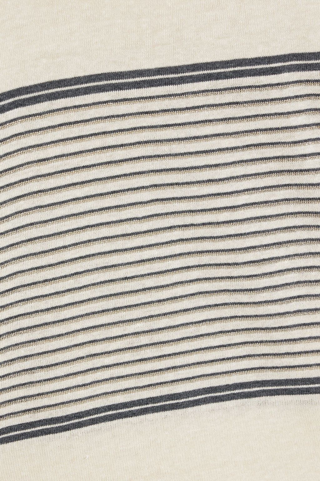 BRUNELLO CUCINELLI Metallic striped linen and cotton-blend top