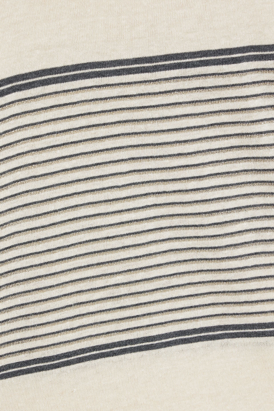 Brunello Cucinelli Metallic Striped Linen And Cotton-blend Top In Ivory