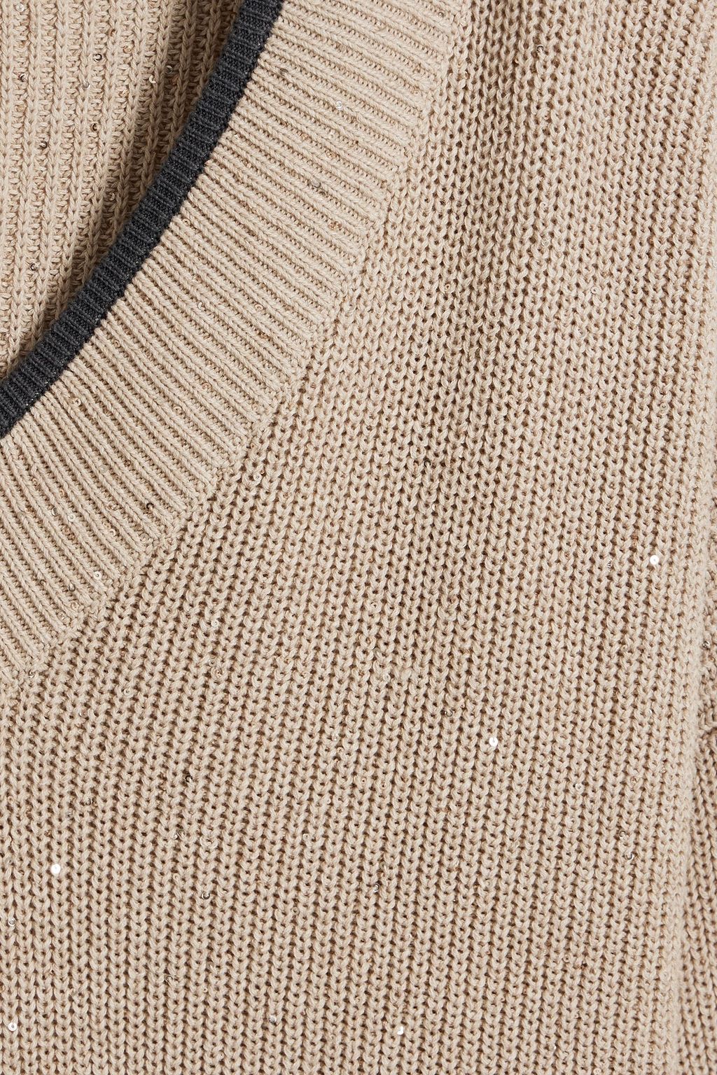 BRUNELLO CUCINELLI Sequin-embellished cotton-blend sweater