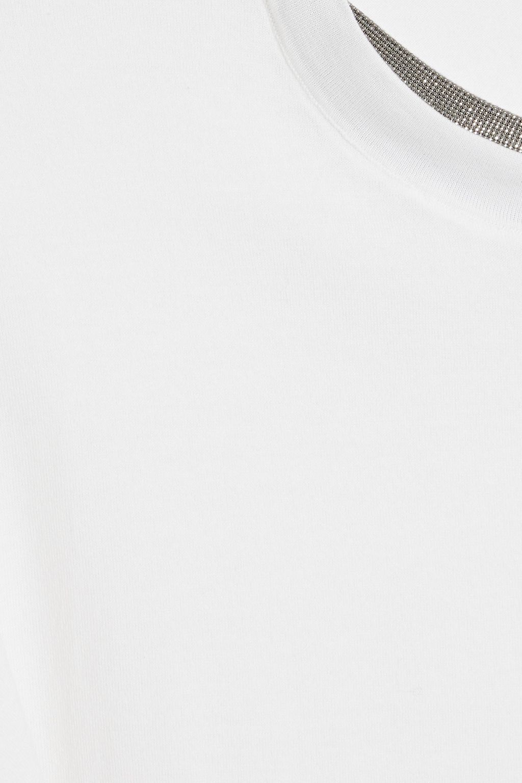 BRUNELLO CUCINELLI Bead-embellished cotton-jersey T-shirt