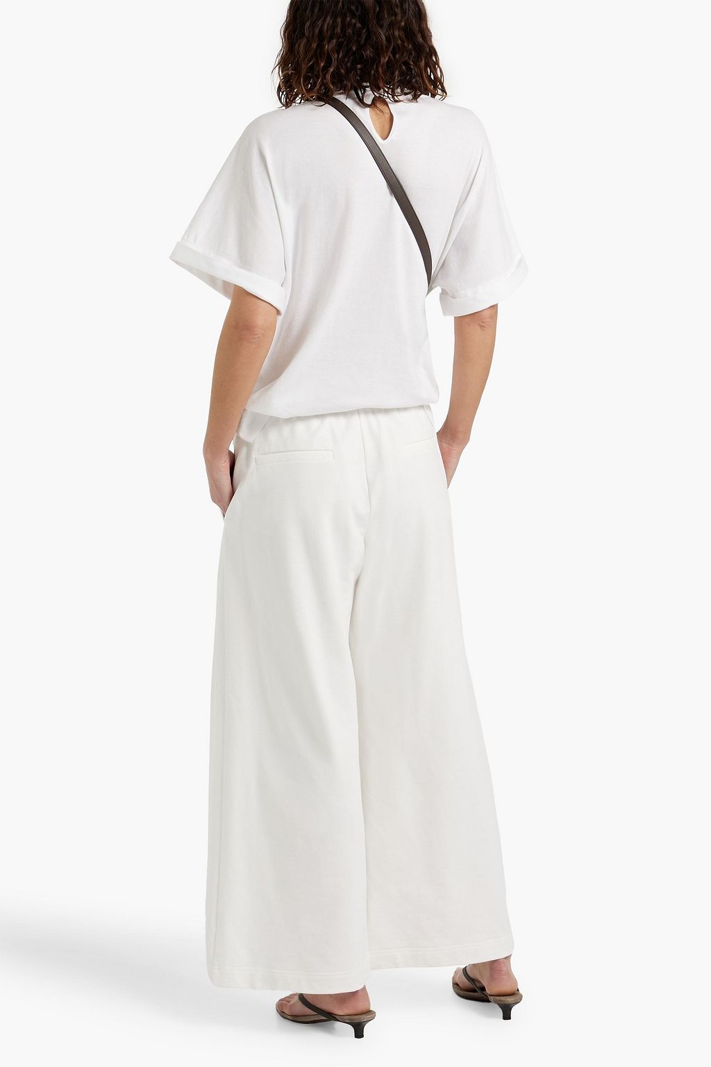 BRUNELLO CUCINELLI Bead-embellished cotton-jersey T-shirt