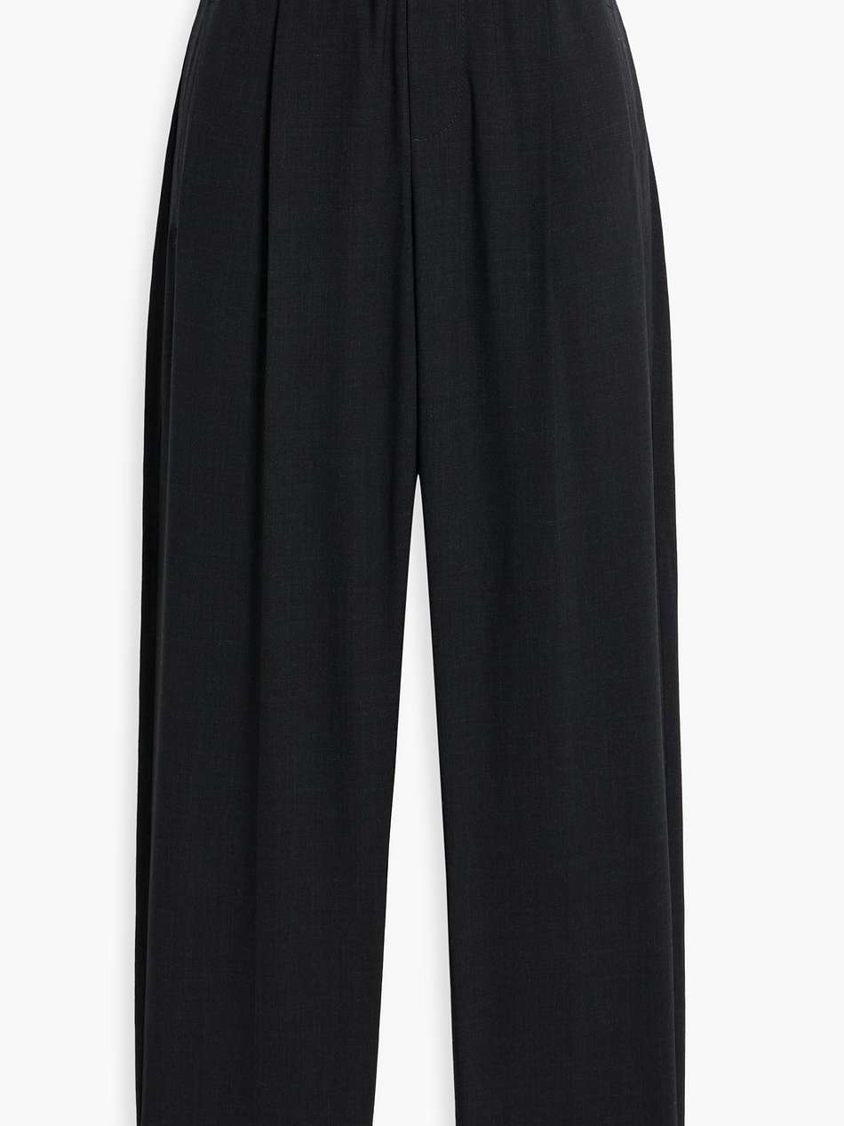 bead-embellished wool-blend tapered pants