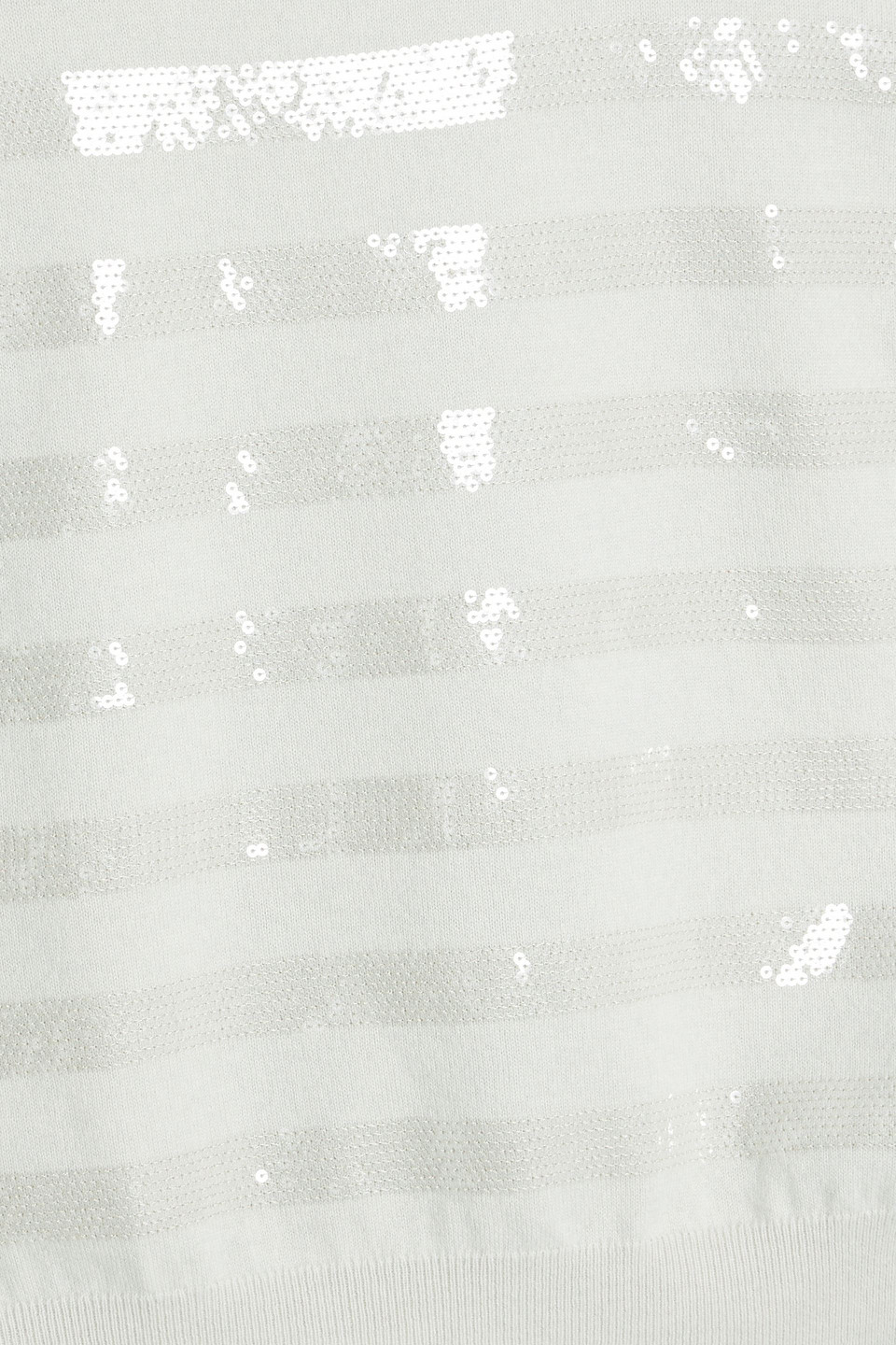 Brunello Cucinelli Sequin-embellished Cashmere Top In Off-white