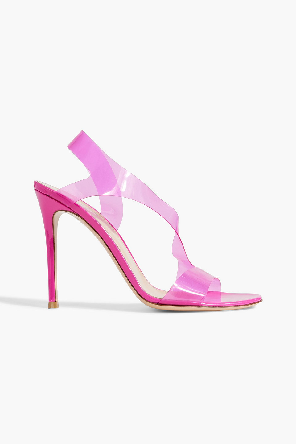 Gianvito Rossi Metropolis Pvc Slingback Sandals In Fuchsia