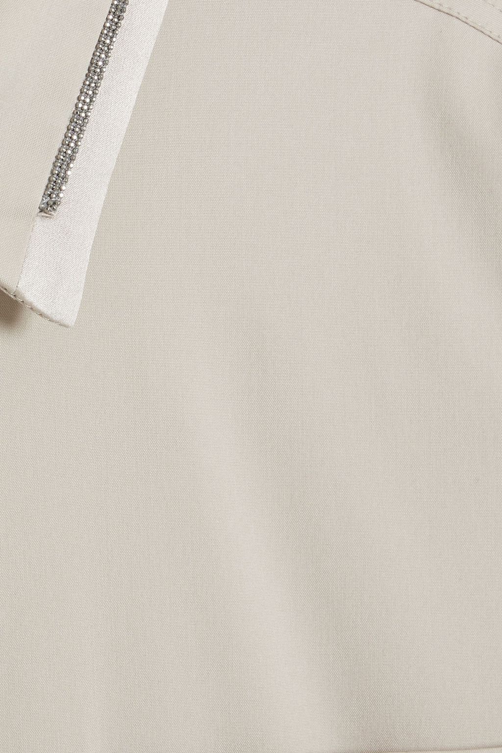 BRUNELLO CUCINELLI قميص من البوبلين المصنوع من مزيج من القطن مزين بالخرز