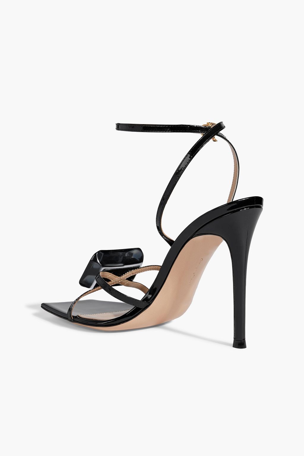 GIANVITO ROSSI Jaipur crystal-embellished patent-leather sandals