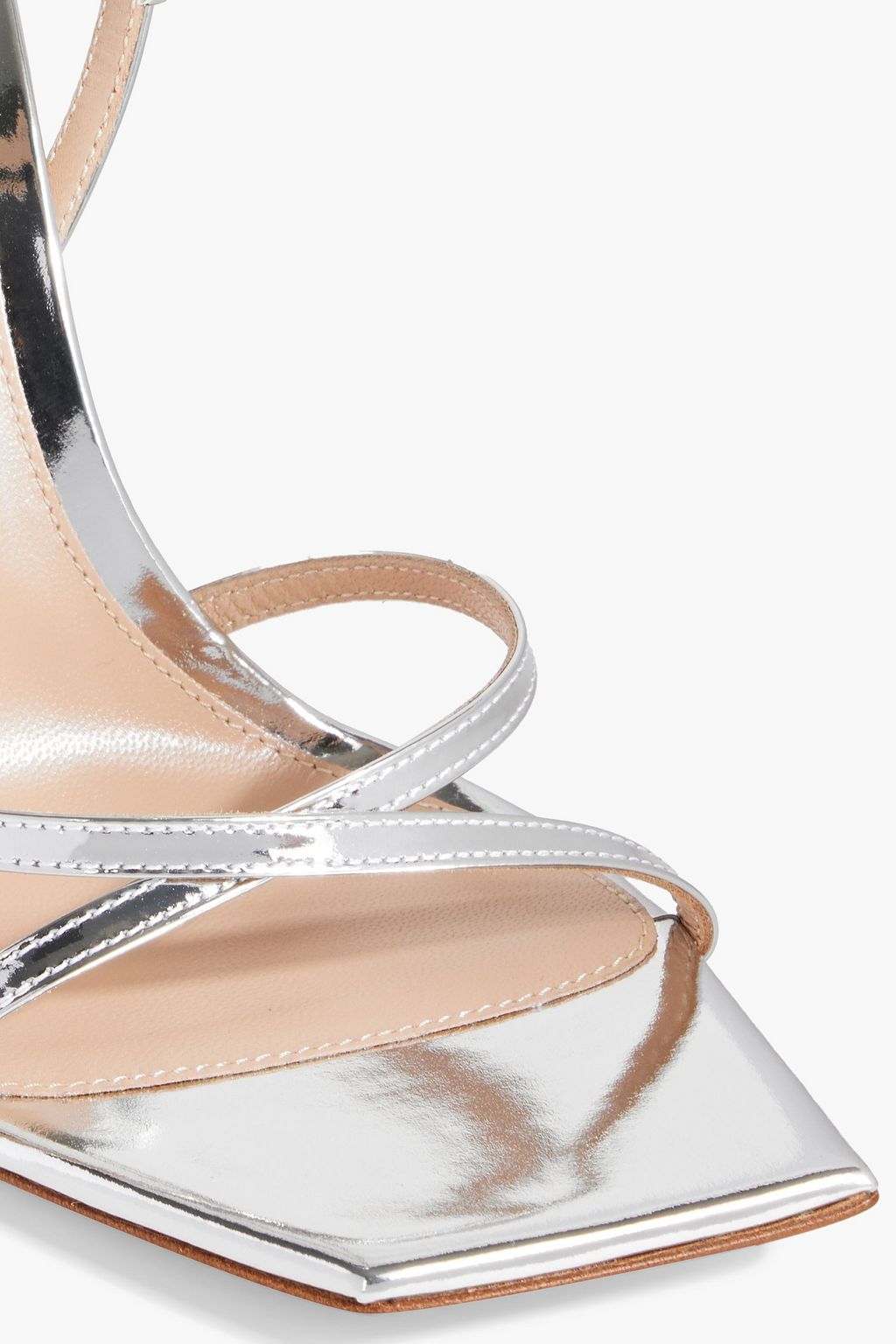 GIANVITO ROSSI Georgina mirrored-leather sandals