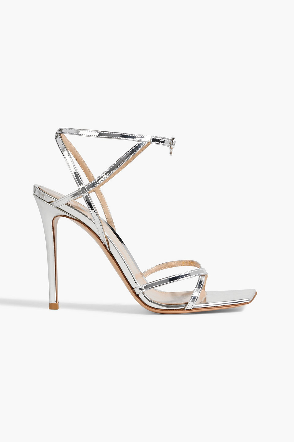 Georgina mirrored-leather sandals