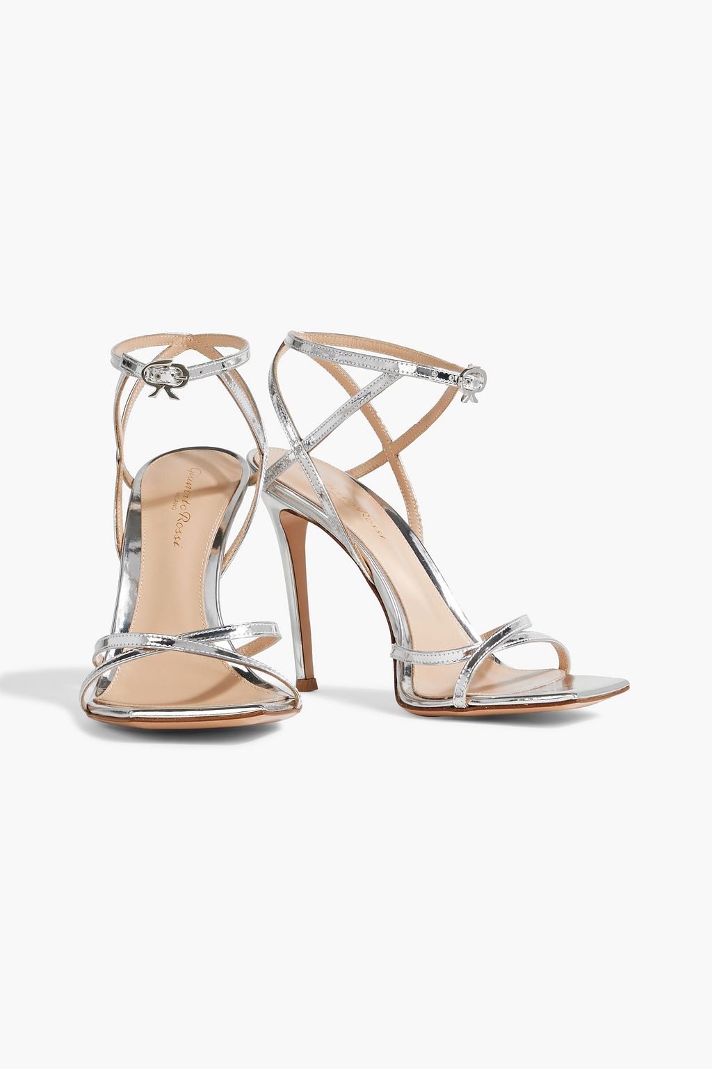 GIANVITO ROSSI Georgina mirrored-leather sandals