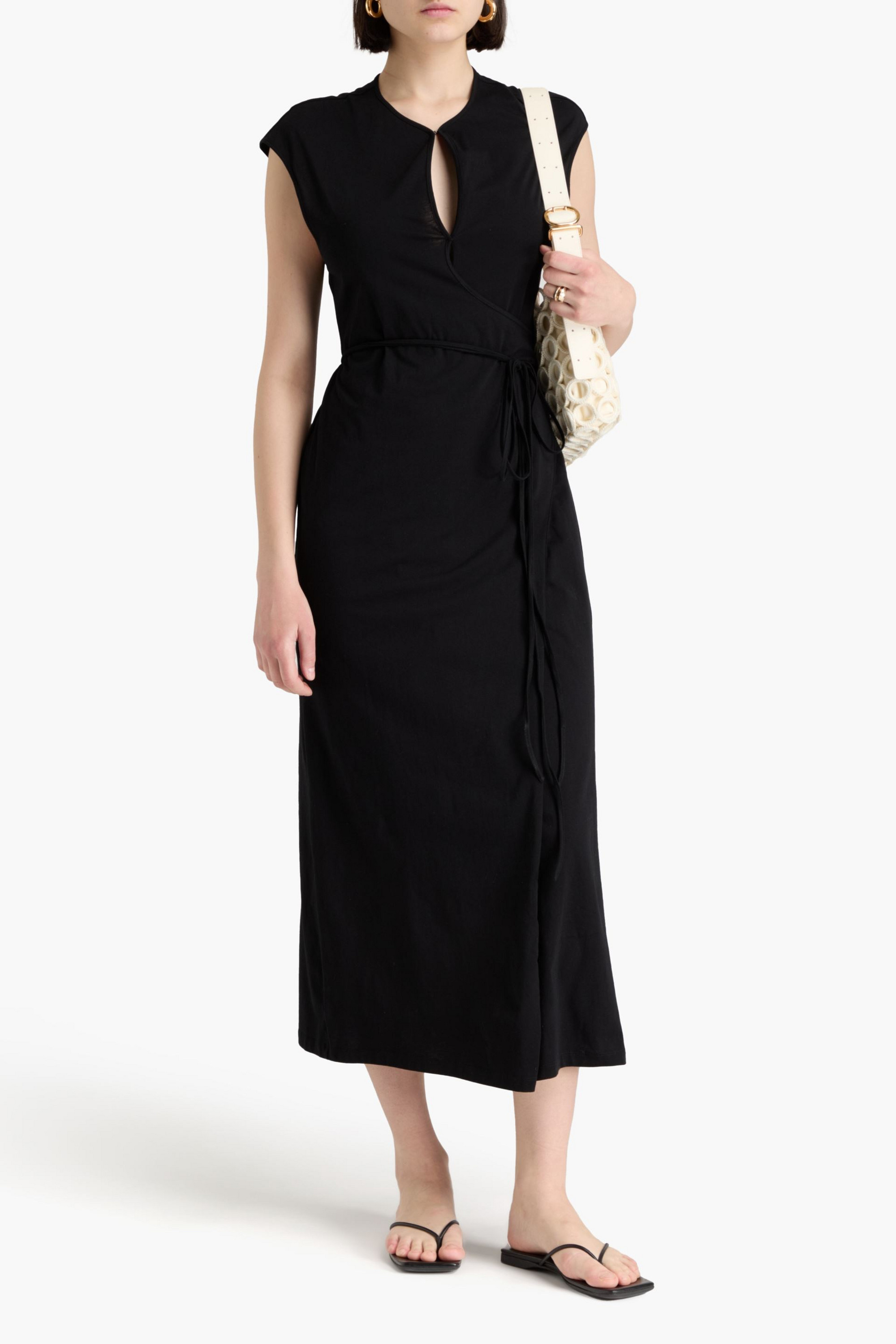 A.EMERY Leigh cotton-jersey midi wrap dress