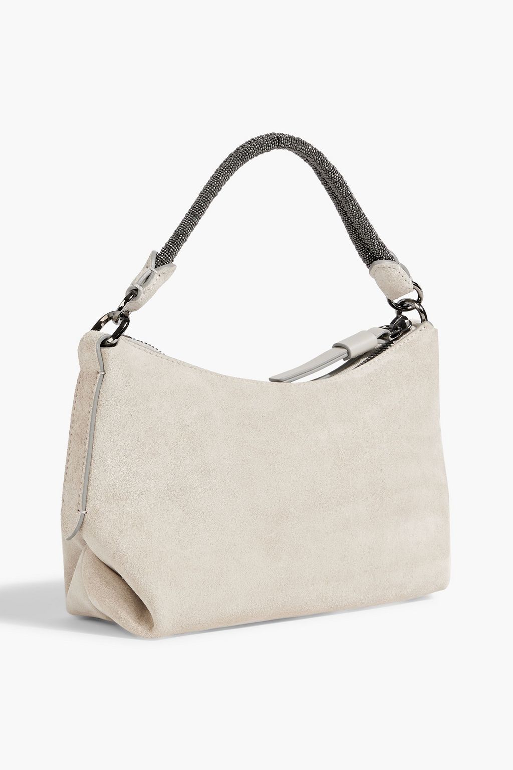BRUNELLO CUCINELLI Bead embellishment suede tote