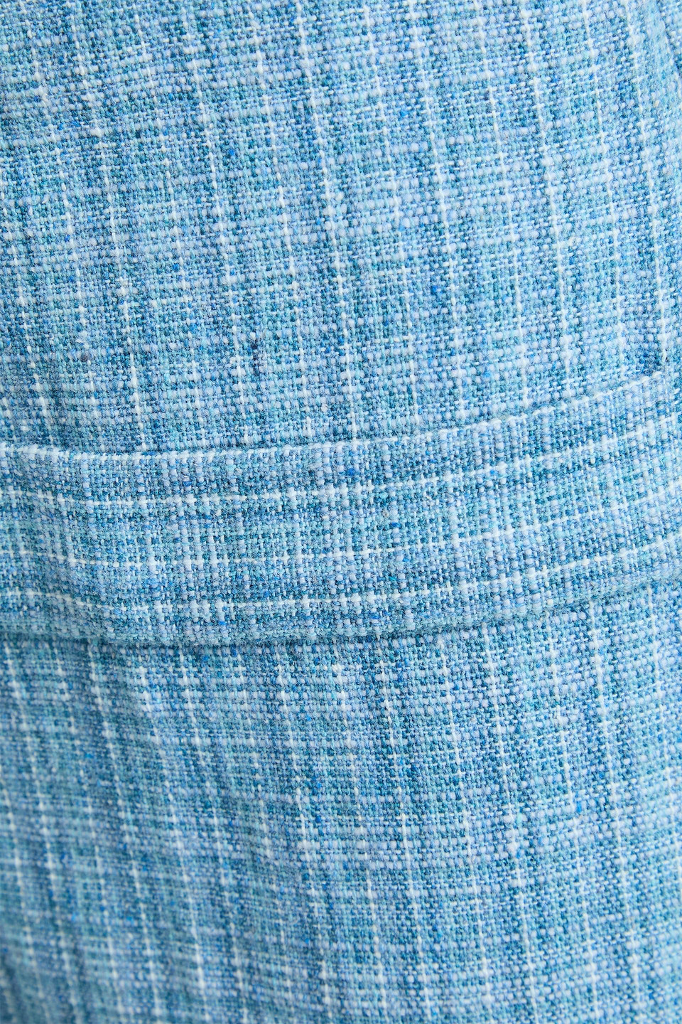 Sandro Hose Mit Weitem Bein Aus Tweed Aus Einer Baumwollmischung In Bleu