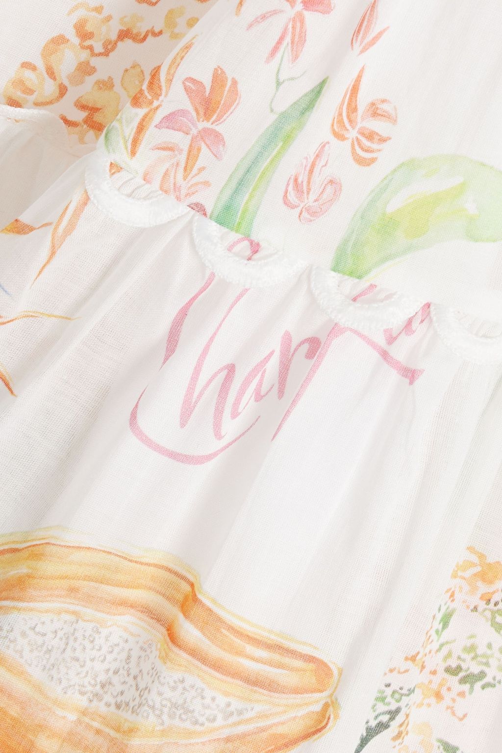 CHARO RUIZ IBIZA Yaca strapless printed cotton-blend voile mini dress