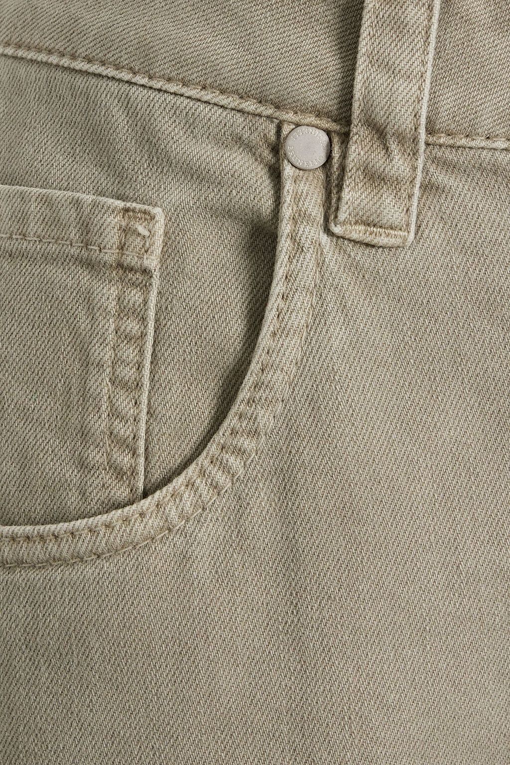 BRUNELLO CUCINELLI Bead-embellished high-rise tapered jeans