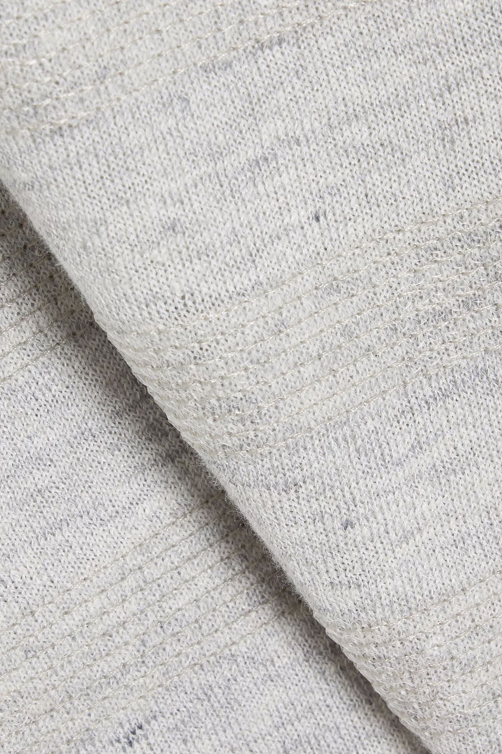 BRUNELLO CUCINELLI Sequin-embellished striped linen and cotton-blend sweater