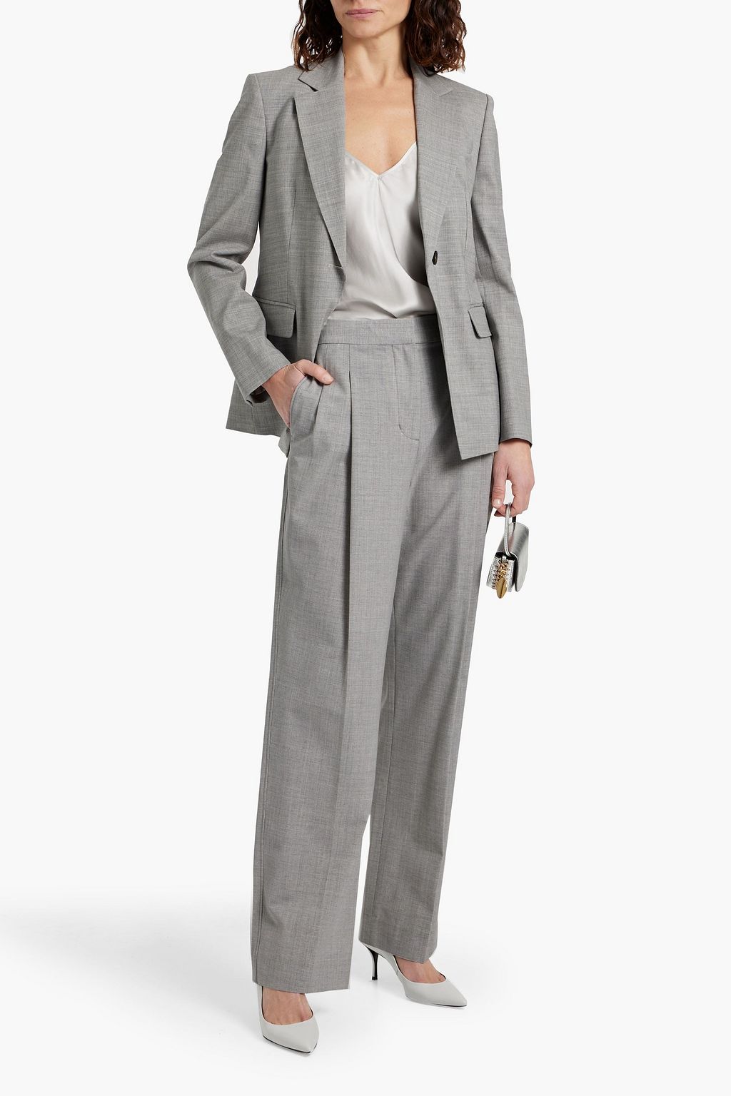 BRUNELLO CUCINELLI Bead-embellished wool-blend blazer