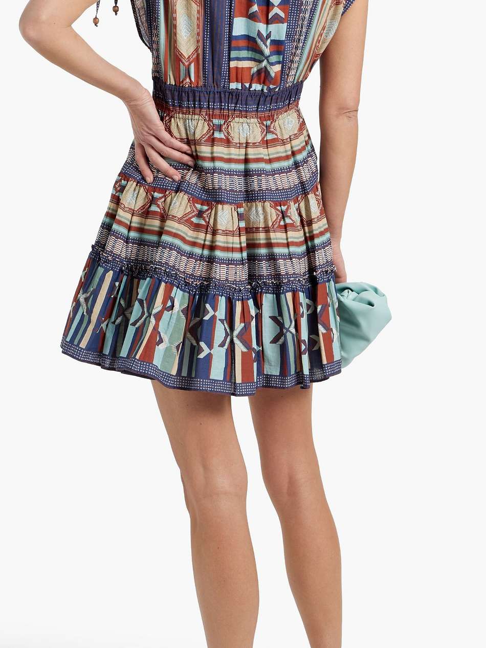 mayim printed cotton-voile mini dress