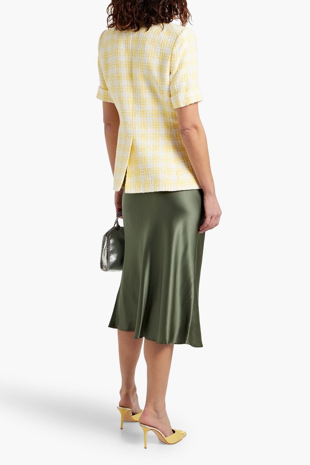 VERONICA BEARD Jenny Dickey double-breasted checked cotton-blend tweed jacket