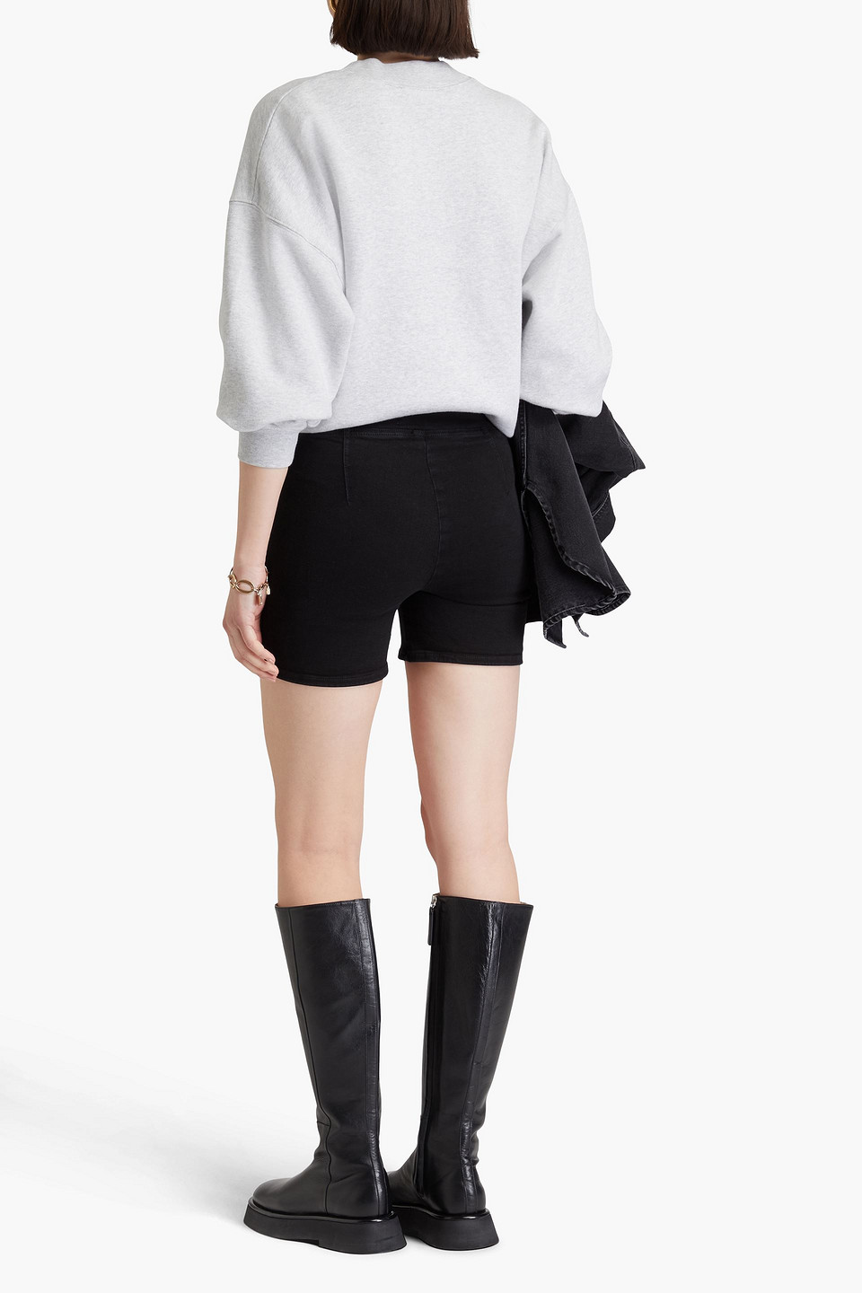  Frame - Jetset Denim Shorts - Black - 0 