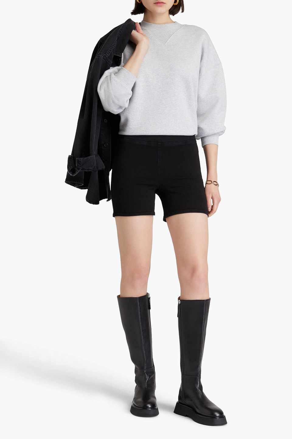  Frame - Jetset Denim Shorts - Black - 0 