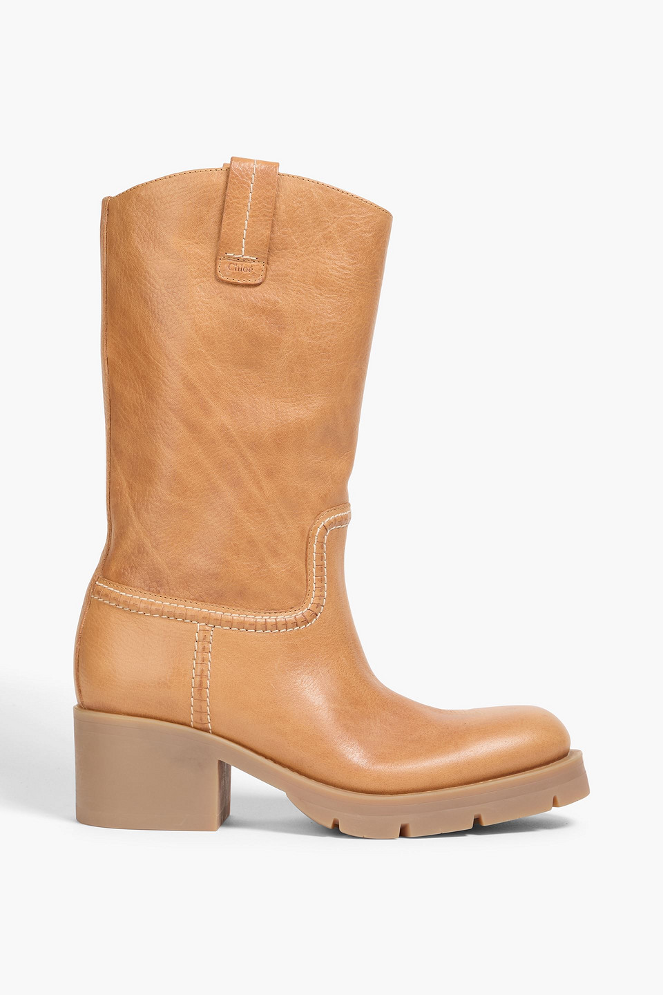 Chloé Neva Stiefel Aus Leder In Hellbraun
