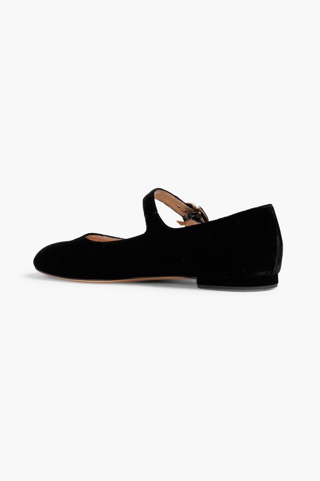 GIANVITO ROSSI Mary Ribbon velvet Mary Jane ballet flats